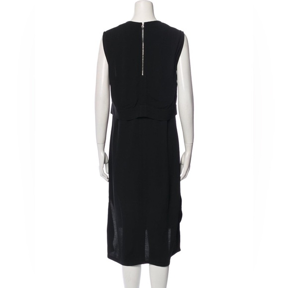 Helmut Lang Black Sleeveless Shift Midi Dress Minimalist Quiet Luxury Designer - Picture 4 of 10